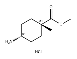 (1S,4S)-4-氨基-1-甲基环己烷-1-羧酸甲酯盐酸盐 结构式