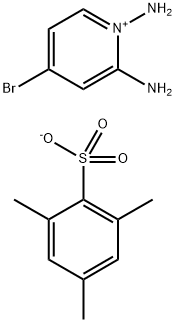 Pyridinium, 1,2-diamino-4-bromo-, 2,4,6-trimethylbenzenesulfonate (1:1) 结构式
