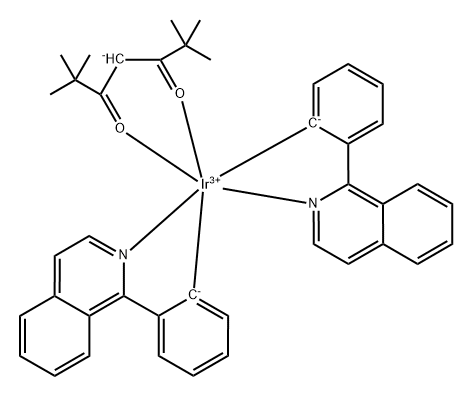 IR(DPM)(PIQ)2 结构式