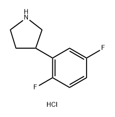 3-(2,5-二氟苯基)吡咯烷盐酸盐 结构式