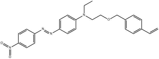 N-[2-[(4-乙烯基苯基)甲氧基]乙基]-N-乙基-4-[2-(4-硝基苯基)偶氮基] 苯胺 结构式