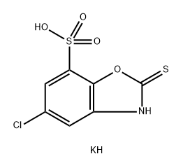 2-Mercapto-5-chlor-benzoxazol-7-sulfonsure, Kaliumsalz 结构式