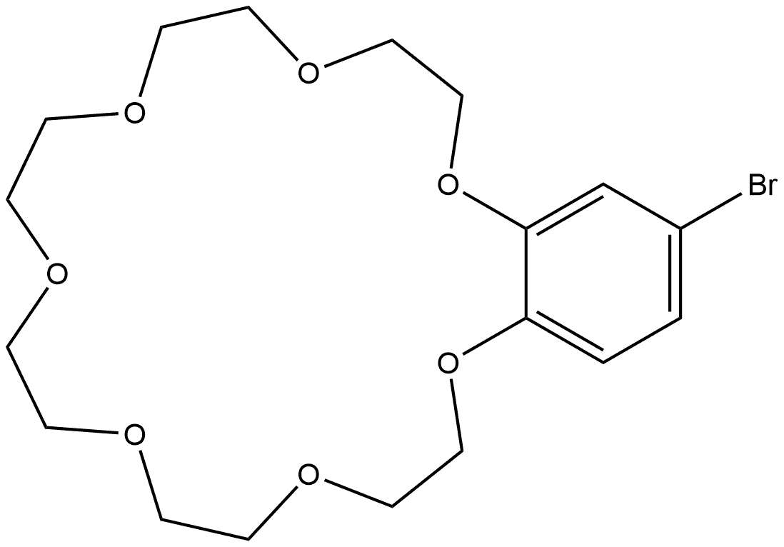 1,4,7,10,13,16,19-Benzoheptaoxacycloheneicosin, 21-bromo-2,3,5,6,8,9,11,12,14,15,17,18-dodecahydro- 结构式