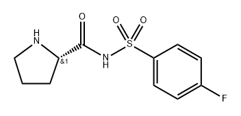 2-Pyrrolidinecarboxamide, N-[(4-fluorophenyl)sulfonyl]-, (2S)- 结构式