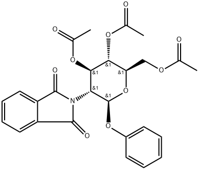 Phenyl 3,4,6-tri-O-acetyl-2-deoxy-2-phthalimido-b-D-glucopyranoside 结构式