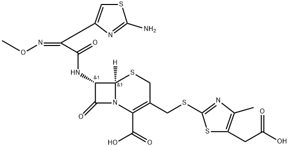 (6R,7S)-头孢地嗪 结构式