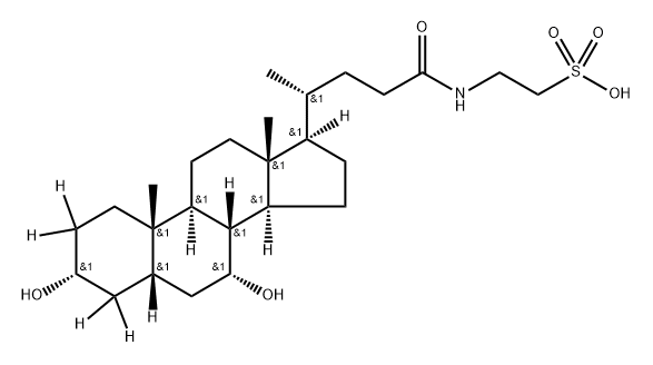 2H4]-牛磺鹅脱氧胆酸钠盐 结构式