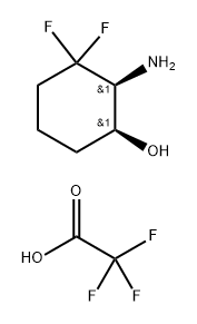 (1S,6S)-2,2-difluoro-6-hydroxycyclohexanaminium trifluoroacetate 结构式