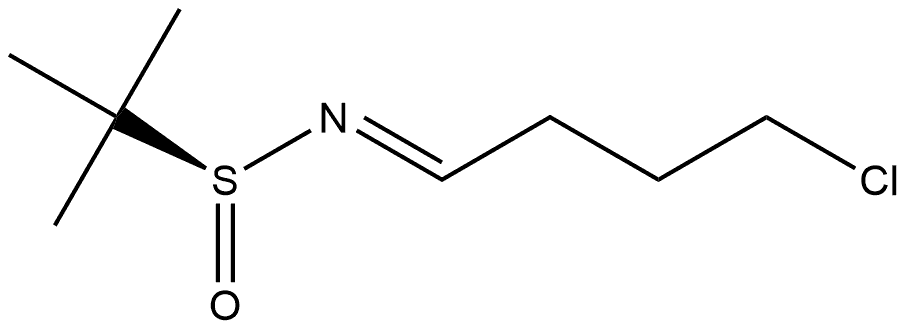 2-Propanesulfinamide, N-(4-chlorobutylidene)-2-methyl-, [N(E),S(S)]- 结构式