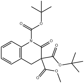 1,3-Bis(1,1-dimethylethyl) 3-methyl 2-oxo-1,3,3(2H,4H)-quinolinetricarboxylate 结构式