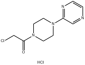 2-氯-1-[4-(吡嗪-2-基)哌嗪-1-基]乙烷-1-酮盐酸盐 结构式