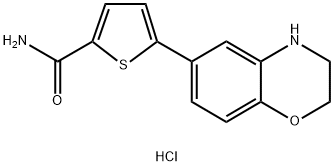 5-(3,4-dihydro-2H-1,4-benzoxazin-6-yl)thiophene-2-carboxamide hydrochloride 结构式