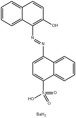 1-Naphthalenesulfonic acid, 4-[(2-hydroxy-1-naphthalenyl)azo]-, barium salt (2:1) 结构式