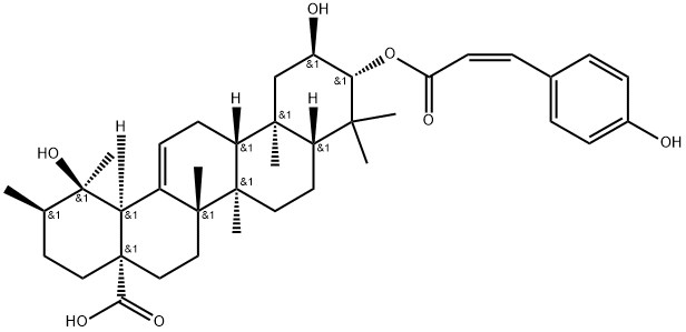 3-O-顺式对香豆酰委陵菜酸 结构式