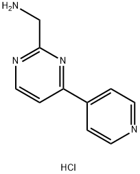 2-Pyrimidinemethanamine, 4-(4-pyridinyl)-, hydrochloride (1:2) 结构式