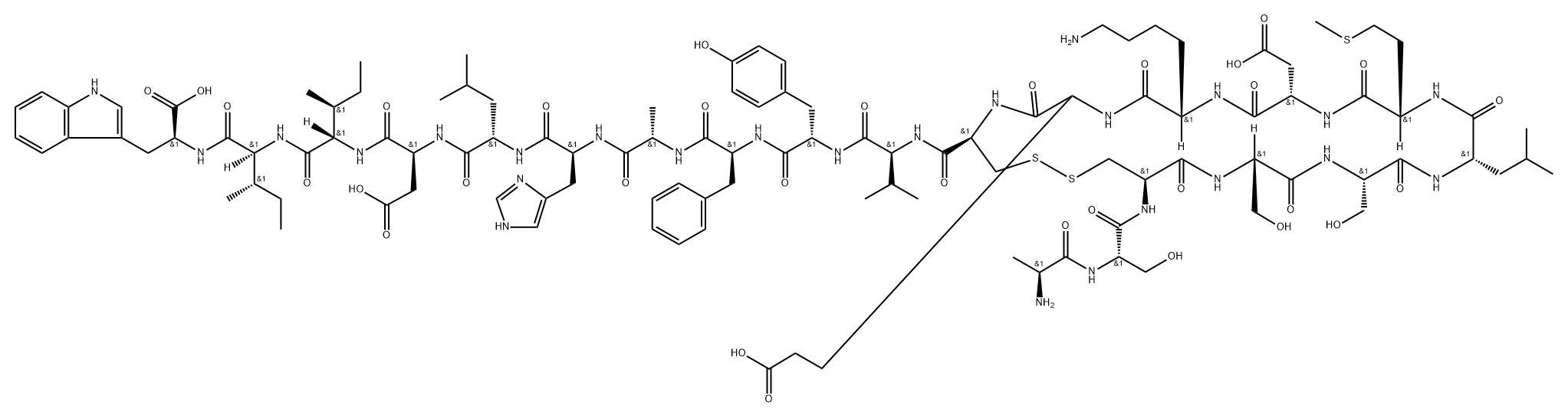 endothelin 1, Ala(1,15)- 结构式