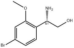 (S)-2-氨基-2-(4-溴-2-甲氧基苯基)乙醇 结构式