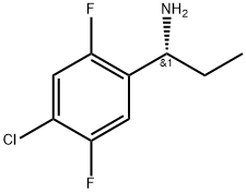 (R)-1-(4-氯-2,5-二氟苯基)丙烷-1-胺 结构式