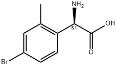 Benzeneacetic acid, α-amino-4-bromo-2-methyl-, (αR)- 结构式