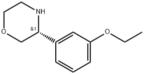 (R)-3-(3-ethoxyphenyl)morpholine 结构式