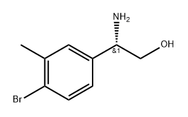 (S)-2-氨基-2-(4-溴-3-甲基苯基)乙醇 结构式