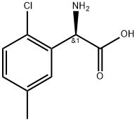 (2R)-2-amino-2-(2-chloro-5-methylphenyl)acetic acid 结构式