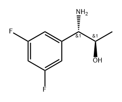 (1S,2R)-1-AMINO-1-(3,5-DIFLUOROPHENYL)PROPAN-2-OL 结构式