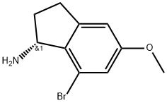 (R)-7-bromo-5-methoxy-2,3-dihydro-1H-inden-1-amine 结构式