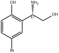 (S)-2-(1-氨基-2-羟乙基)-4-溴苯酚 结构式