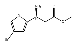 (R)-3-氨基-3-(4-溴噻吩-2-基)丙酸甲酯 结构式