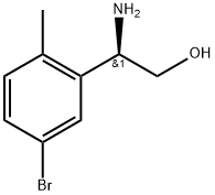 (2R)-2-amino-2-(5-bromo-2-methylphenyl)ethanol 结构式