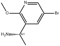(S)-1-(5-bromo-2-methoxypyridin-3-yl)ethan-1-amine 结构式