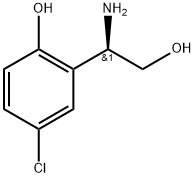 (R)-2-(1-氨基-2-羟乙基)-4-氯苯酚 结构式