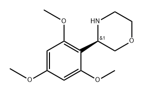 (R)-3-(2,4,6-trimethoxyphenyl)morpholine 结构式