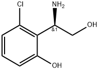 2-[(1R)-1-amino-2-hydroxyethyl]-3-chlorophenol 结构式