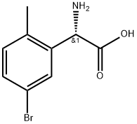 (S)-2-AMINO-2-(5-BROMO-2-METHYLPHENYL)ACETIC ACID HCL 结构式