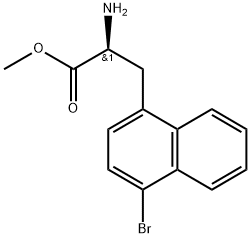 1-Naphthalenepropanoic acid, α-amino-4-bromo-, methyl ester, (αS)- 结构式
