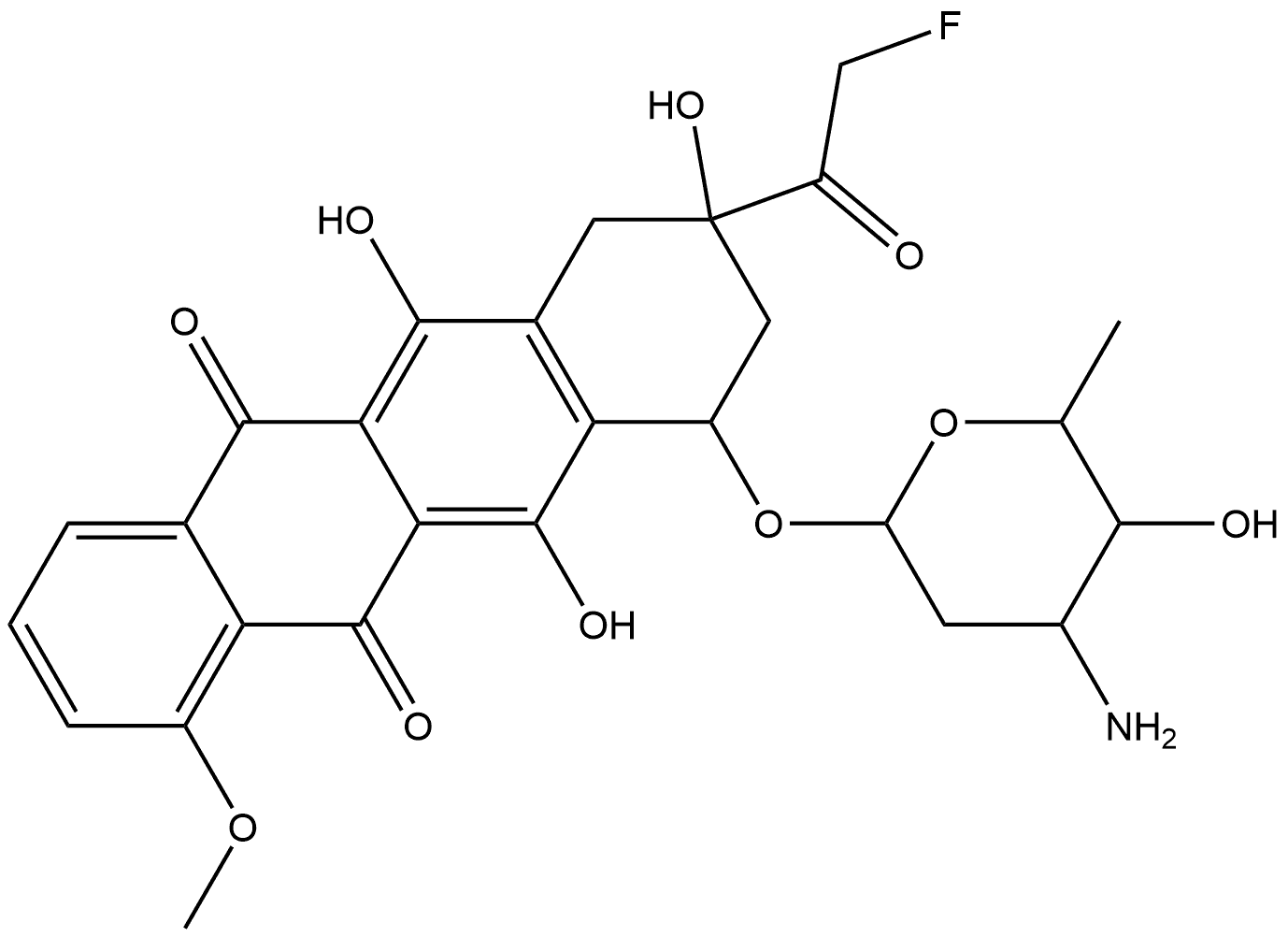 Fluorodaunorubicine 结构式