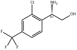 (2S)-2-amino-2-[2-chloro-4-(trifluoromethyl)phenyl]ethanol 结构式