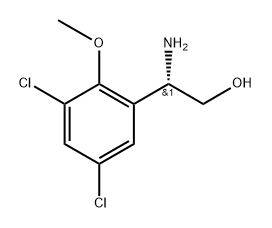 (S)-2-氨基-2-(3,5-二氯-2-甲氧基苯基)乙醇 结构式