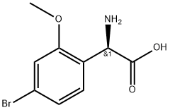 (2R)-2-amino-2-(4-bromo-2-methoxyphenyl)acetic acid 结构式