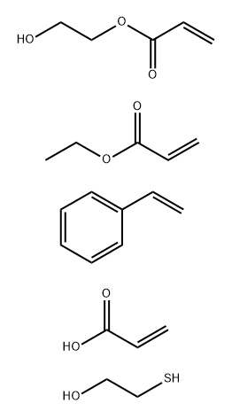 2-Propenoic acid, telomer with ethenylbenzene, ethyl 2-propenoate, 2-hydroxyethyl 2-propenoate and 2-mercaptoethanol 结构式