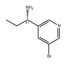 (S)-1-(5-bromopyridin-3-yl)propan-1-amine 结构式