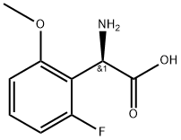 (2R)-2-amino-2-(2-fluoro-6-methoxyphenyl)acetic acid 结构式