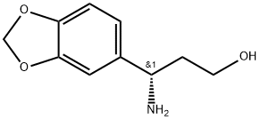 (S)-3-amino-3-(benzo[d][1,3]dioxol-5-yl)propan-1-ol 结构式