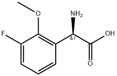 (2R)-2-amino-2-(3-fluoro-2-methoxyphenyl)acetic acid 结构式