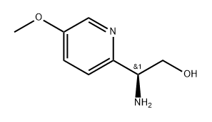 (S)-beta-amino-5-methoxy-2-pyridineethanol 结构式