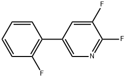 2,3-Difluoro-5-(2-fluorophenyl)pyridine 结构式