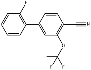 2'-Fluoro-3-(trifluoromethoxy)biphenyl-4-carbonitrile 结构式