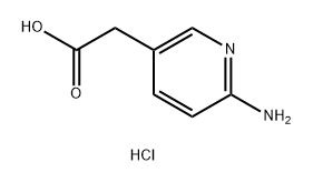 3-Pyridineacetic acid, 6-amino-, hydrochloride (1:1) 结构式